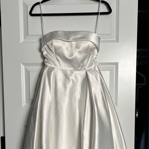 Messi Eileen Strapless Wedding Satin Dress